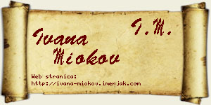 Ivana Miokov vizit kartica